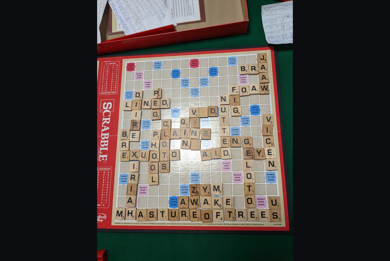 Scrabble board photo